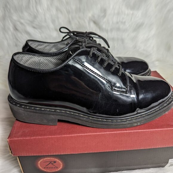 Rothco Black Hi-Gloss Lightweight Oxfords Men’s Size 10 W Black main image 8
